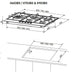 Award 75cm Black Glass Gas Hob  Hobs