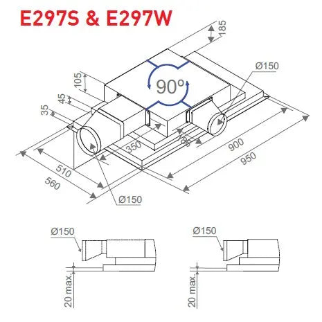Award Advance Series 95cm Ceiling Cassette
