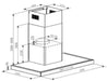 Award Flat Box 90cm Soft-Touch Canopy  Rangehoods