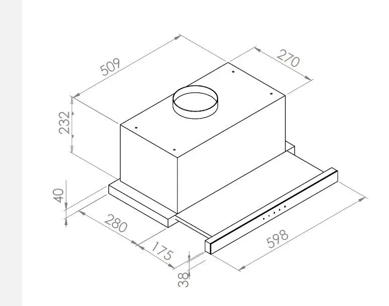 Award Slide-Out 60cm Rangehood  Rangehoods