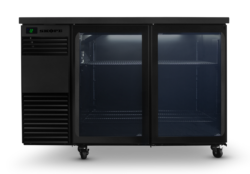 SKOPE BackBar 2 Door Fridge - Black, LH - BB.2.GSL product image