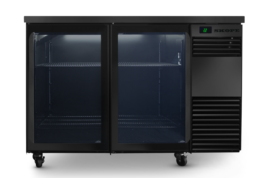 SKOPE BackBar 2 Door Fridge - Black, RH - BB.2.GSL product image
