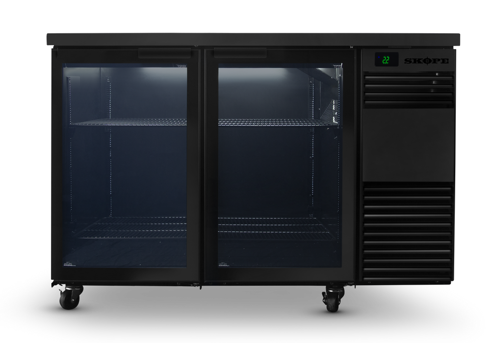 SKOPE BackBar 2 Door Fridge - Black, RH, Remote - BB.2.GSW.r product image