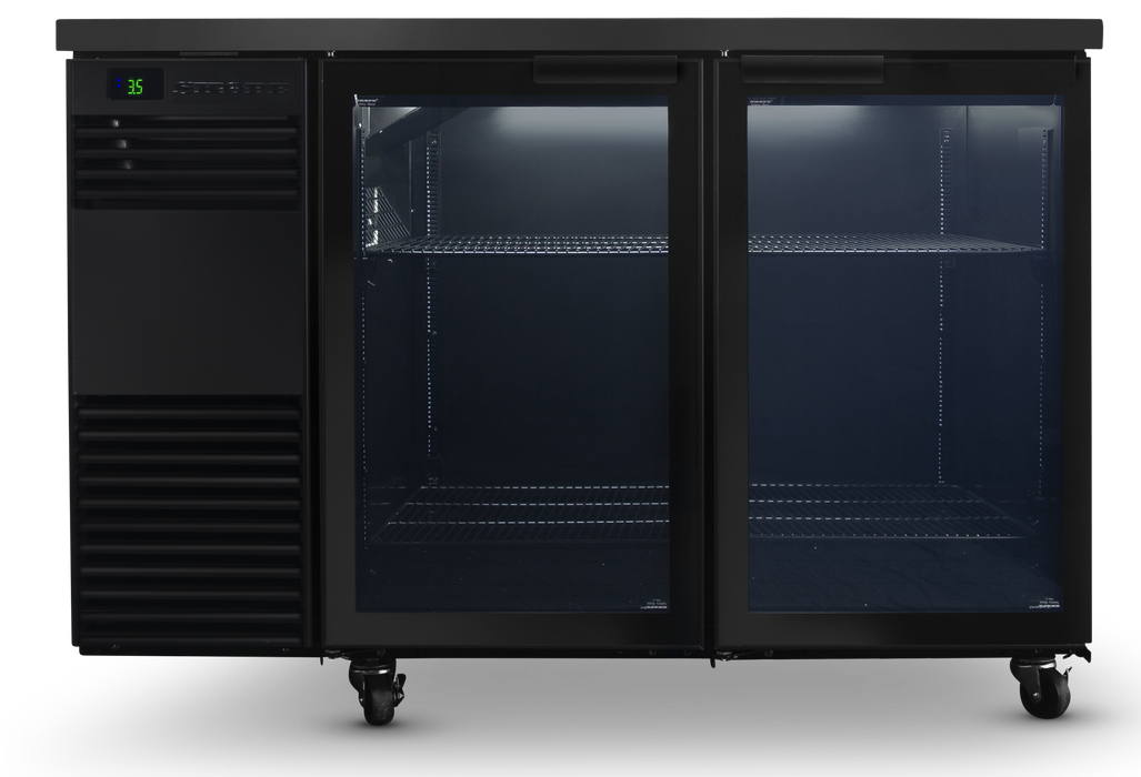 SKOPE BackBar 2 Door Fridge - Black, LH - BB.2.GSW.T product image
