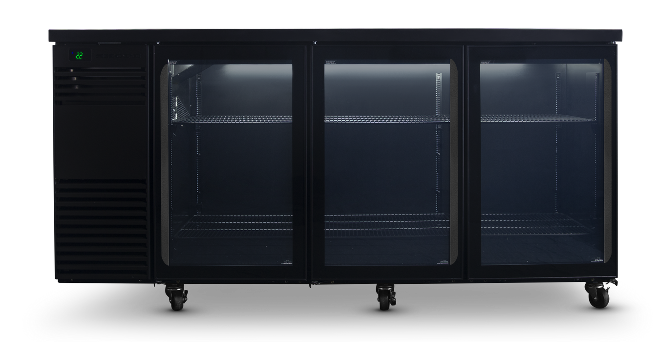 SKOPE BackBar 3 Door Fridge - Black, LH, Remote - BB413-X10754 product image