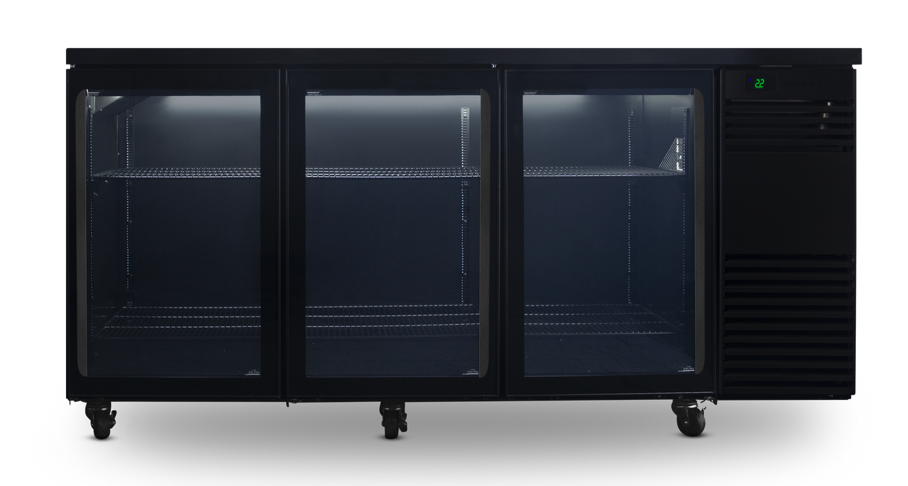 SKOPE BackBar 3 Door Fridge - Black, RH - BB.3.GSL product image