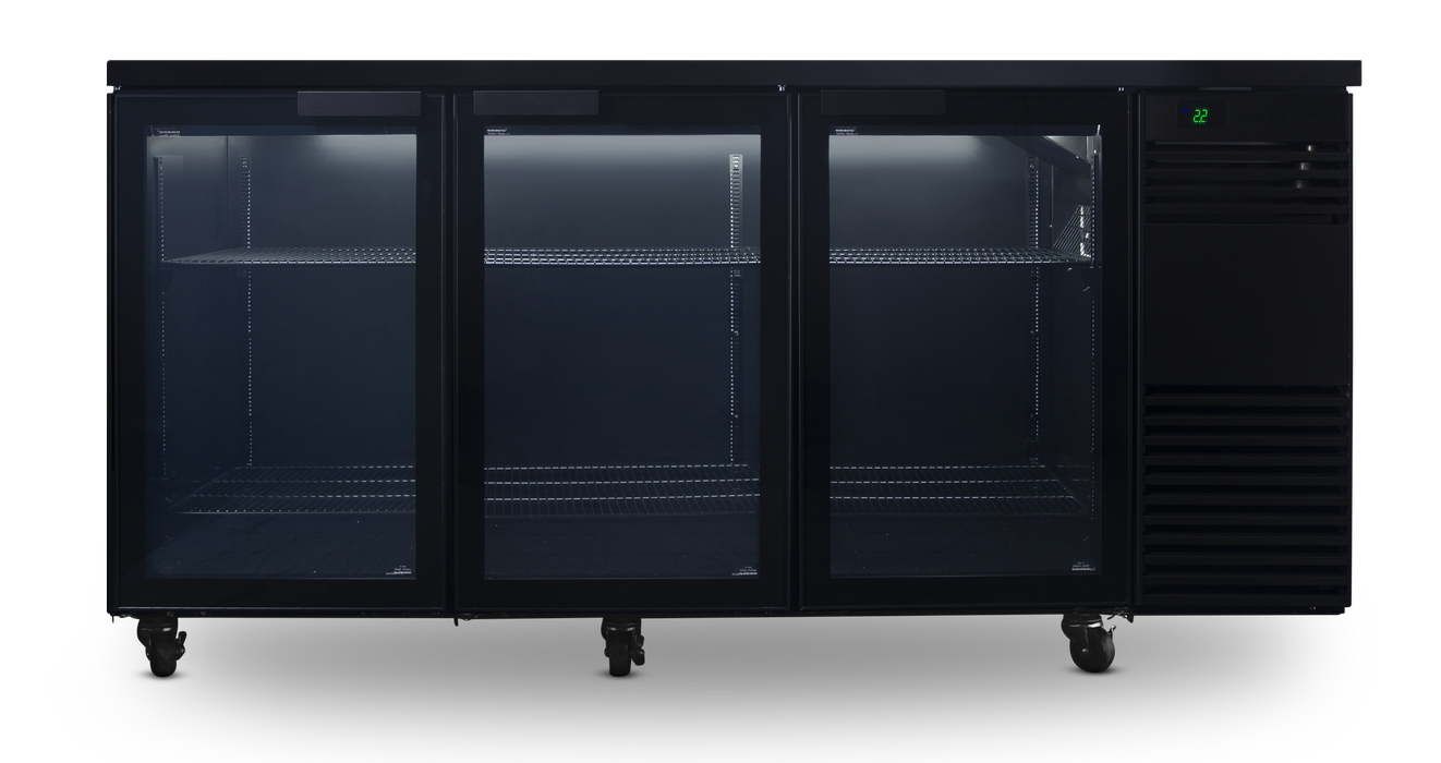 SKOPE BackBar 3 Door Fridge - Black, RH - BB.3.GSW product image