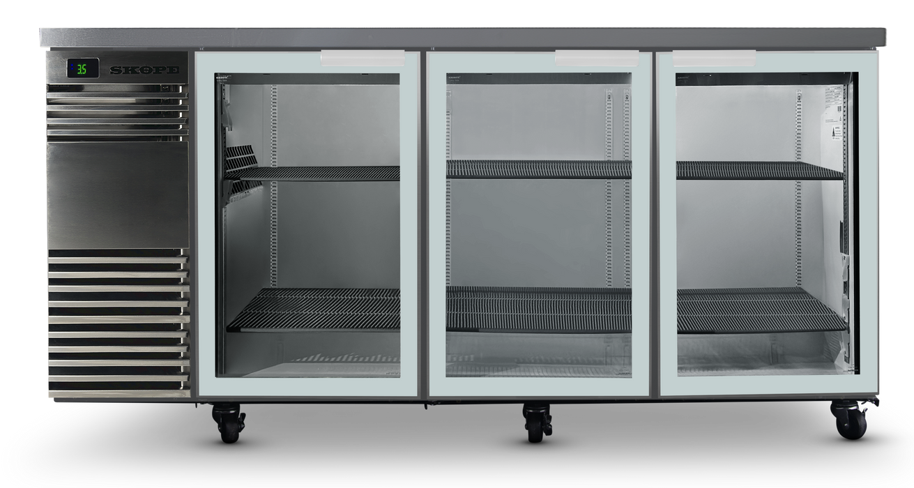 SKOPE BackBar 3 Door Fridge - Stainless, LH - BB.3.GSW product image