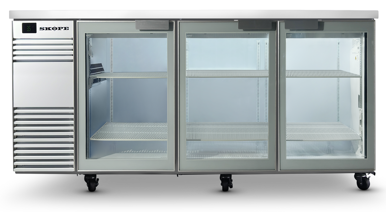 SKOPE BackBar 3 Door Fridge - White, LH - BB.3.GSW product image