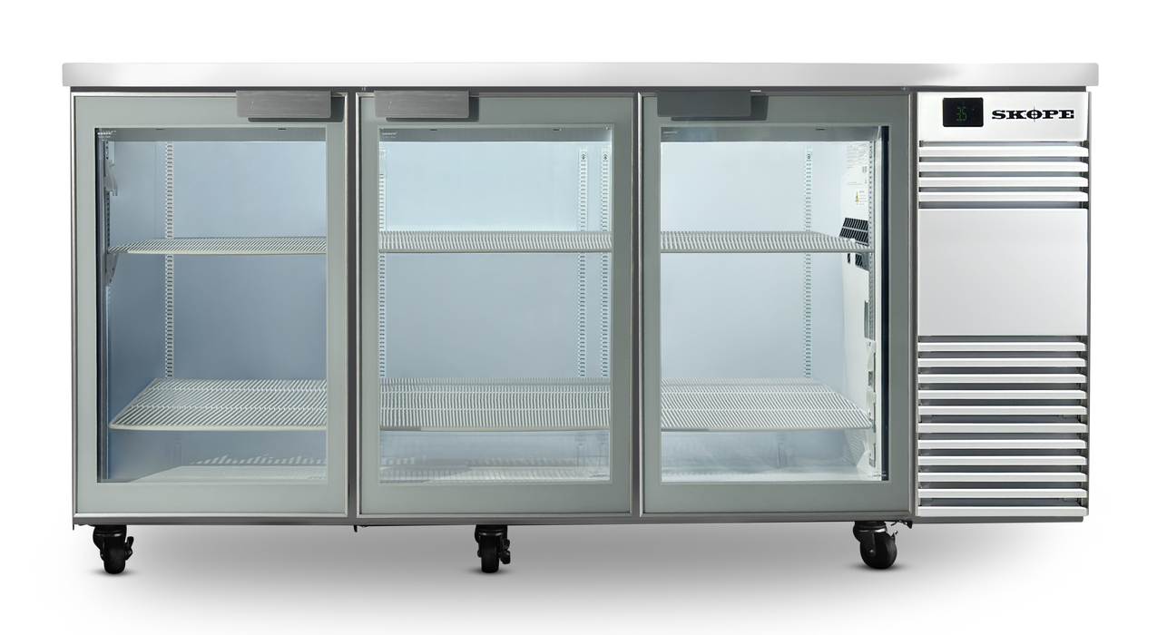 SKOPE BackBar 3 Door Fridge - White, RH - BB.3.GSW product image