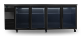 SKOPE BackBar 4 Door Fridge - Black, LH - BB.4.GSL product image