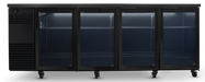 SKOPE BackBar 4 Door Fridge - Black, LH - BB.4.GSW.T product image