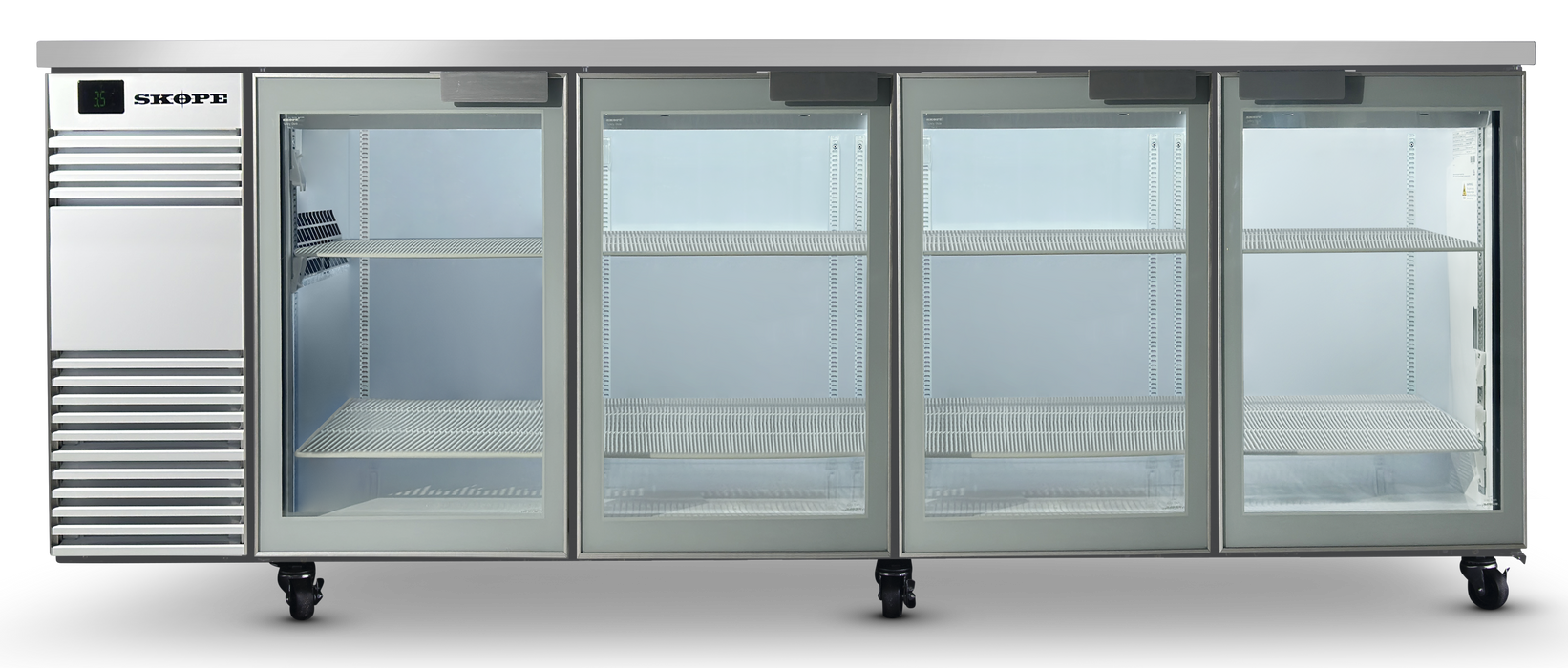 SKOPE BackBar 4 Door Fridge - White, LH - BB.4.GSW product image