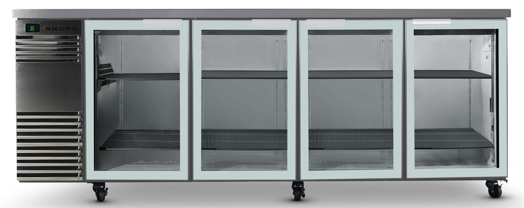 SKOPE BackBar 4 Door Fridge - Stainless, LH - BB.4.GSW product image