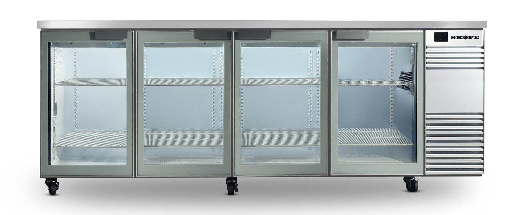 SKOPE BackBar 4 Door Fridge - White, RH - BB.4.GSW product image