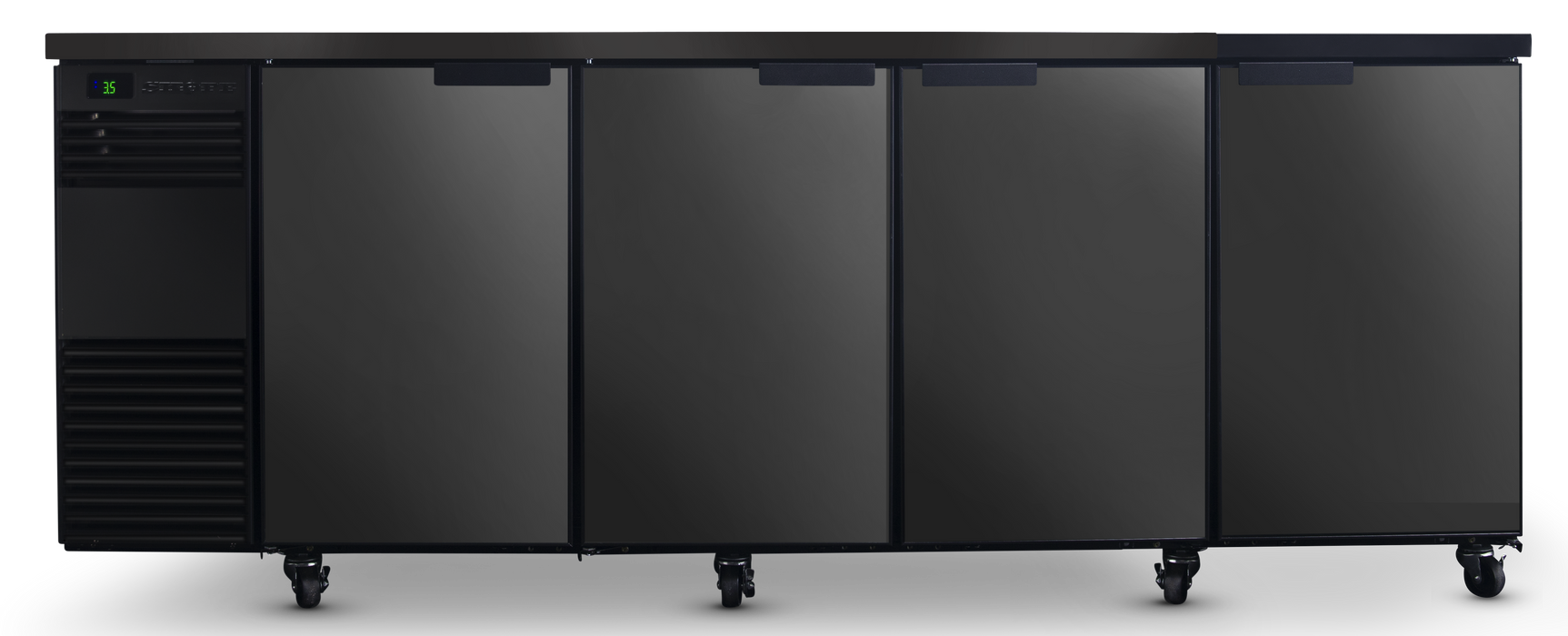 SKOPE BackBar 4 Door Fridge - Black, LH - BB.4.SSW product image