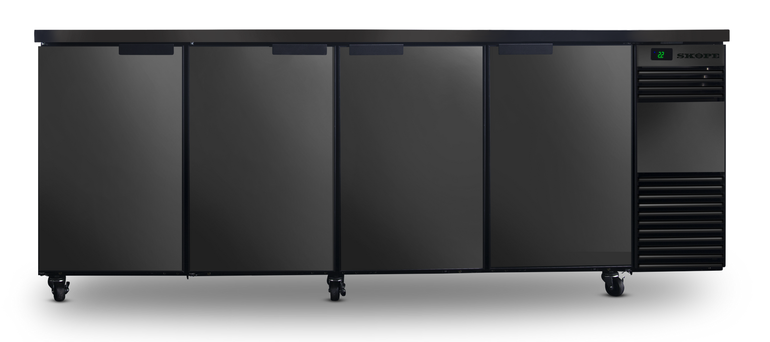 SKOPE BackBar 4 Door Fridge - Black, RH - BB.4.SSW product image