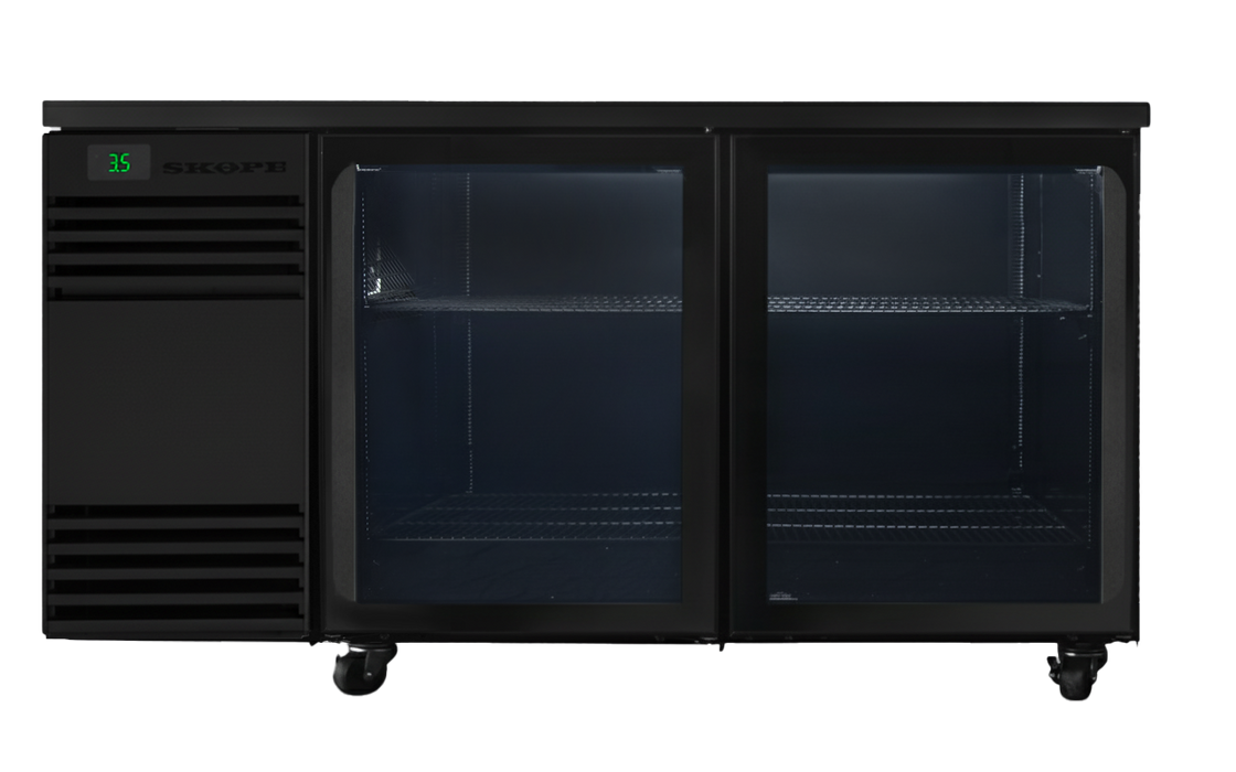 SKOPE BackBar CounterLine 2 Door Fridge - Black, LH - CL.2.GSL product image