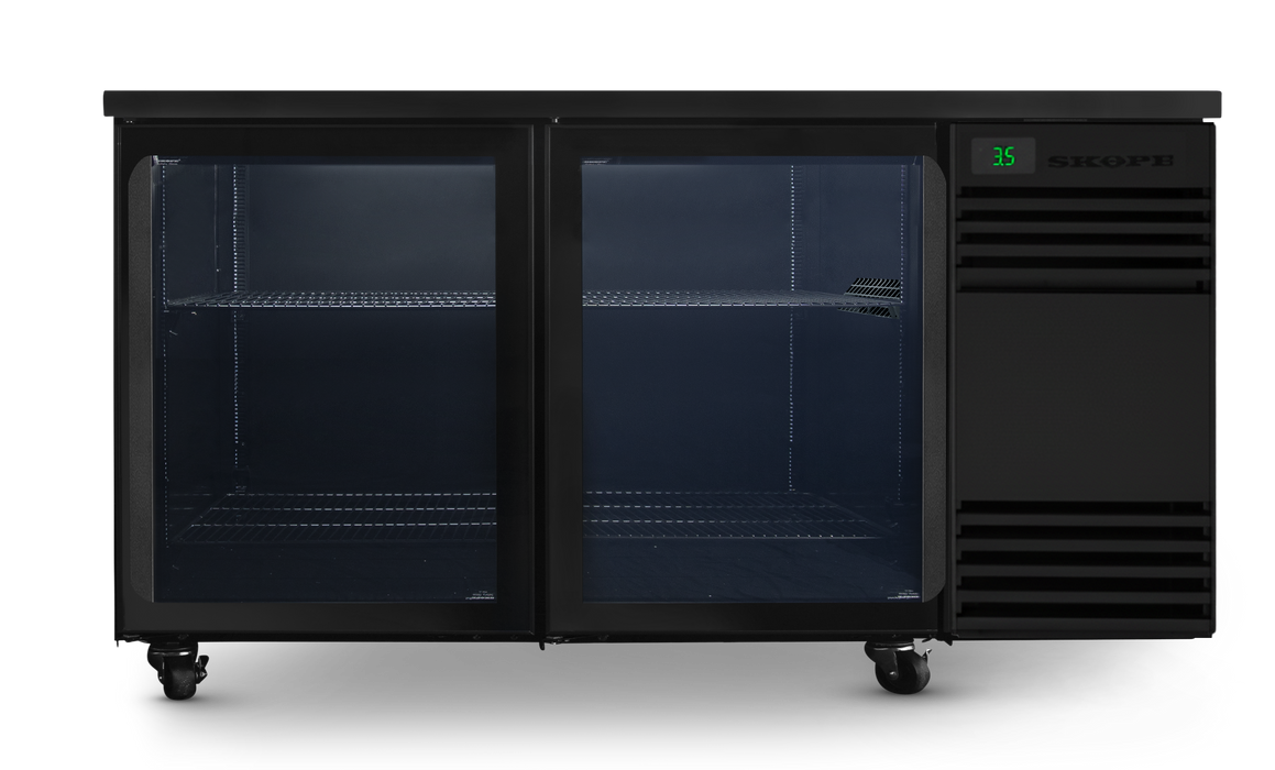 SKOPE BackBar CounterLine 2 Door Fridge - Black, RH - CL.2.GSL product image