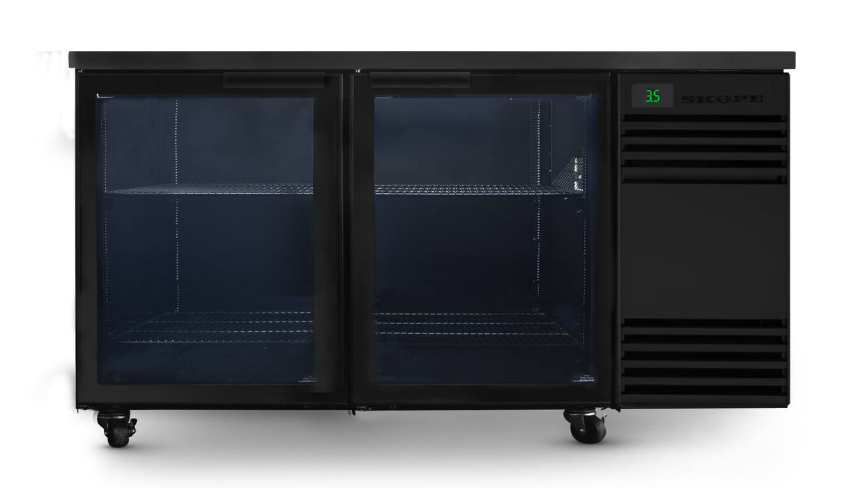 SKOPE BackBar CounterLine 2 Door Fridge - Black, RH - CL.2.GSW product image