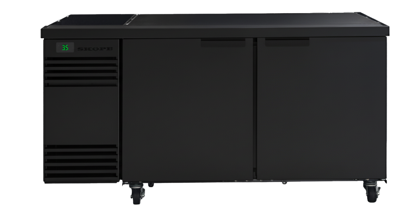 SKOPE BackBar SlimLine 2 Door Fridge - Black, LH - SL.2.SSW product image