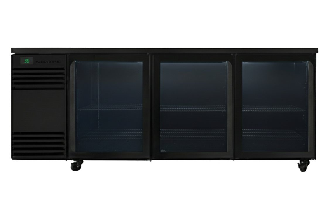 SKOPE BackBar CounterLine 3 Door Fridge - Black, LH - CL.3.GSL product image