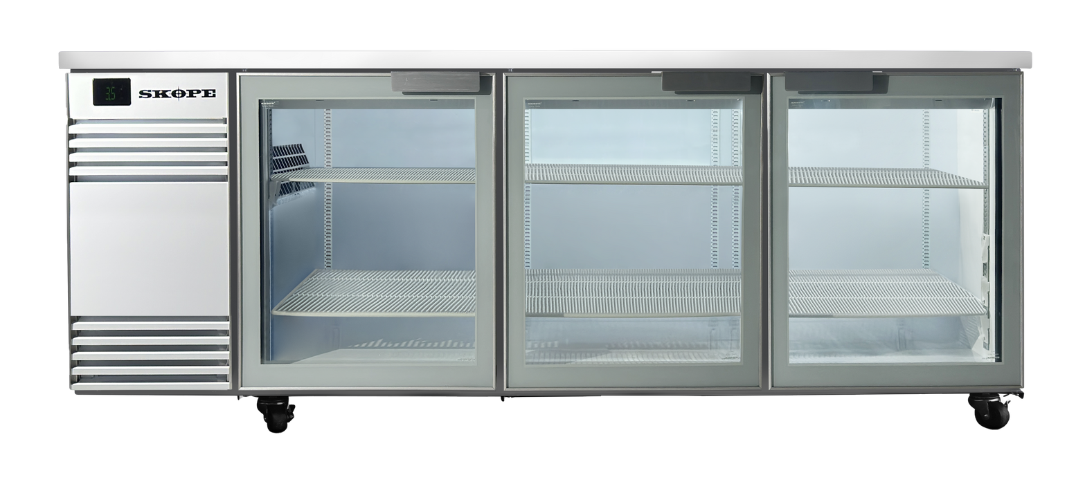SKOPE BackBar CounterLine 3 Door Fridge - White, LH - CL.3.GSW product image