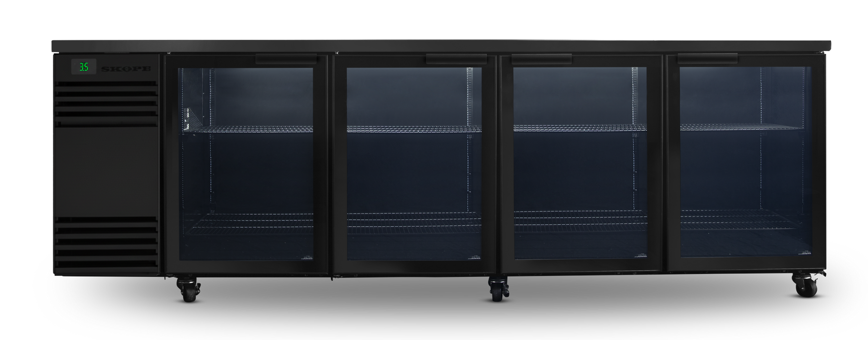 SKOPE BackBar CounterLine 4 Door Fridge - Black, LH - CL.4.GSW.T product image