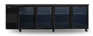 SKOPE BackBar CounterLine 4 Door Fridge - Black, LH - CL.4.GSW.T product image