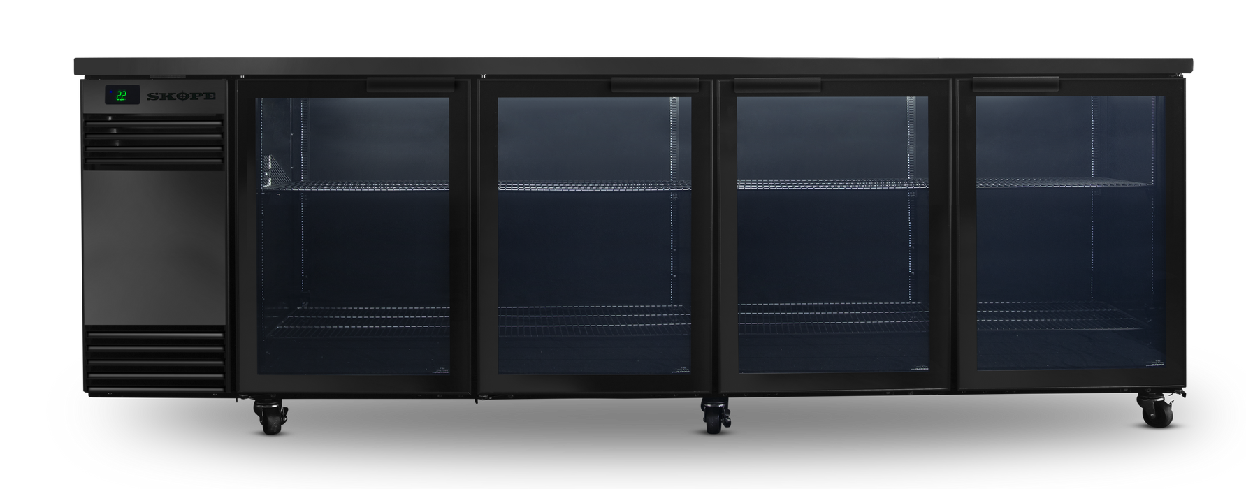 SKOPE BackBar SlimLine 4 Door Fridge - Black, LH - SL.4.GSW product image