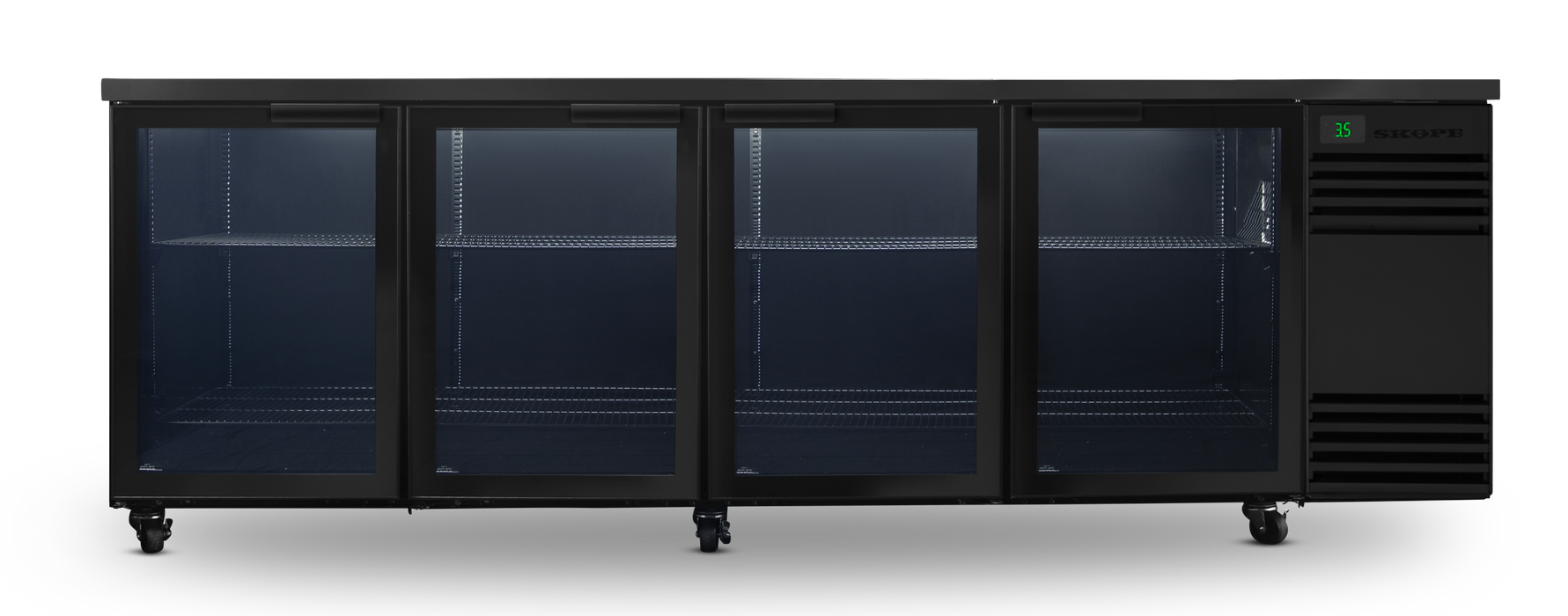 SKOPE BackBar CounterLine 4 Door Fridge - Black, RH - CL.4.GSW.T product image
