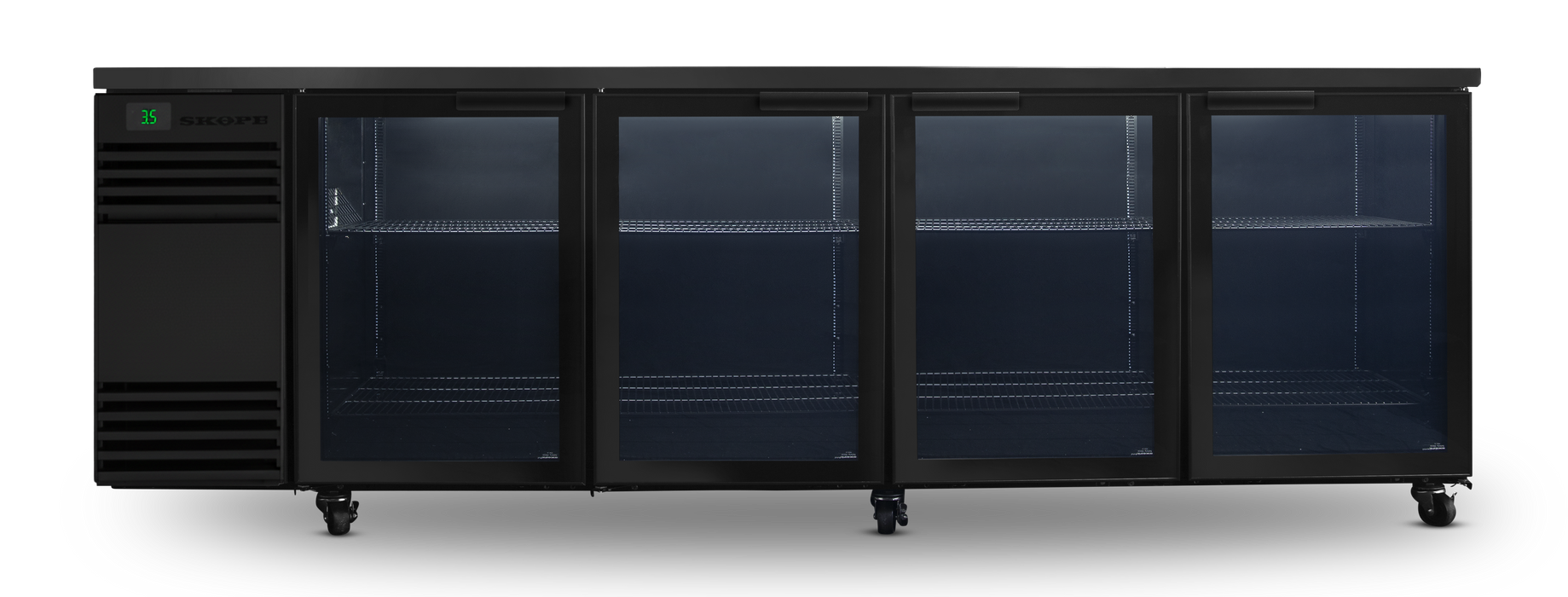 SKOPE BackBar CounterLine 4 Door Fridge - Black, LH - CL.4.GSW product image