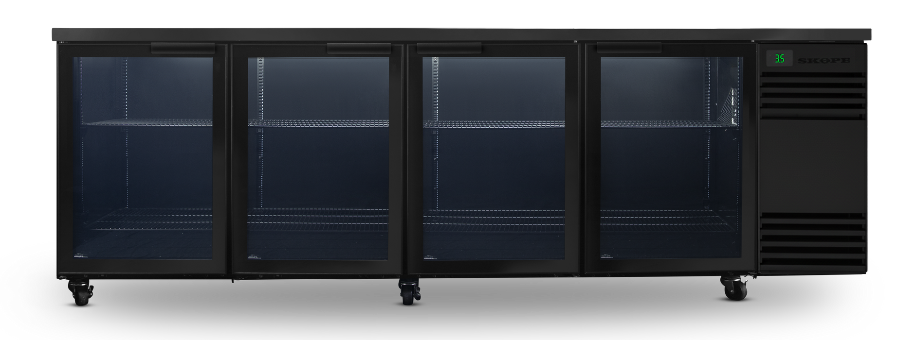 SKOPE BackBar CounterLine 4 Door Fridge - Black, RH - CL.4.GSW product image
