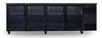 SKOPE BackBar CounterLine 4 Door Fridge - Black, RH - CL.4.GSW product image