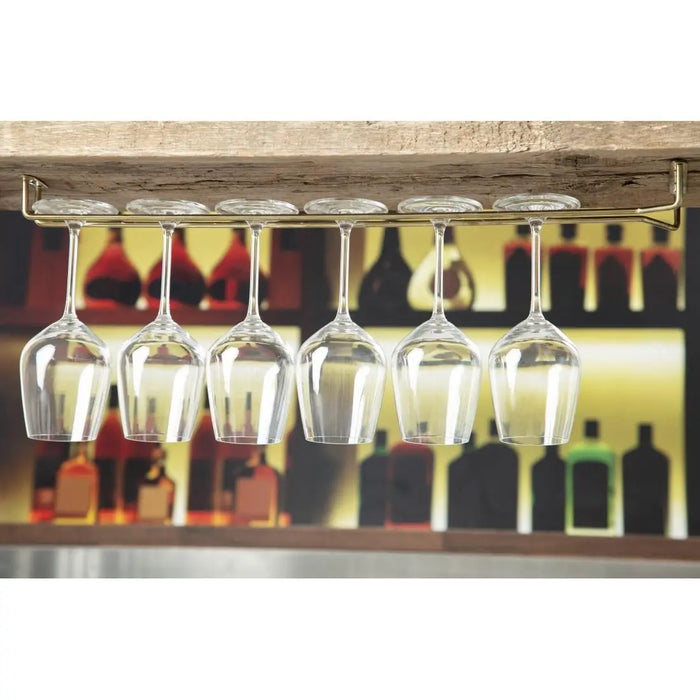 Beaumont Brass Wine Glass Rack 609mm  Wine Glass Rack