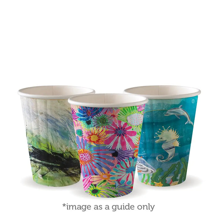 BioPak Art Series Double Wall Hot BioCups – 255ml - 8oz – 80mm rim