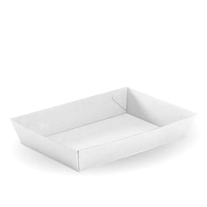 BioPak BioBoard Fluted Food Trays – Bioboard White Tray #4