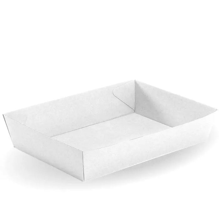 BioPak BioBoard Fluted Food Trays – Bioboard White Tray #5