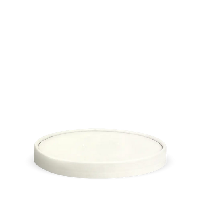 BioPak BioBoard Paper Salad Bowl Lids – 500-1,000ml Paper White BioBowl Lid – carton of 400