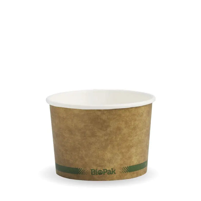 BioPak BioBoard Paper Soup Bowls – 250ml - 8oz Kraft BioBowl