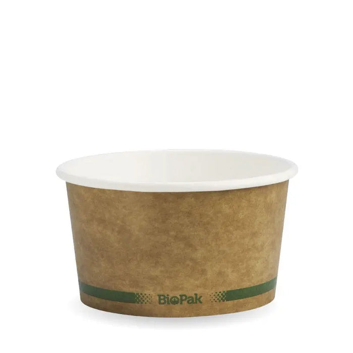 BioPak BioBoard Paper Soup Bowls – 430ml - 12oz Kraft BioBowl