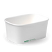 BioPak BioBoard Rectangular Container Bases – 1,000ml White BioBoard Takeaway Base – carton of 300