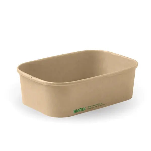 BioPak BioBoard- Rectangular Plant Fibre Takeaway Base  Takeaway Containers