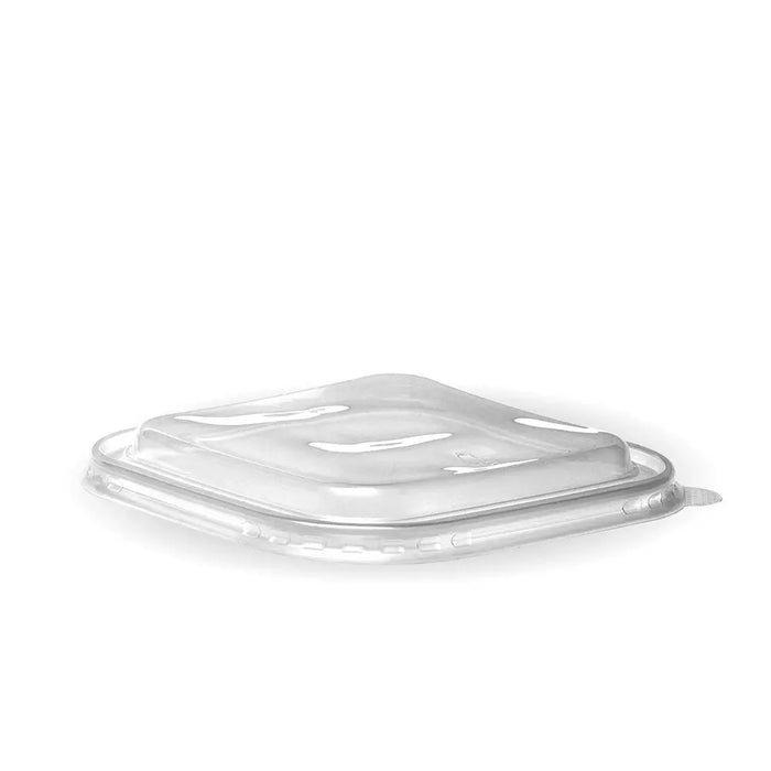 BioPak BioBoard Square Container Lids – 750ml-1,400ml Clear PP Square Takeaway Lid