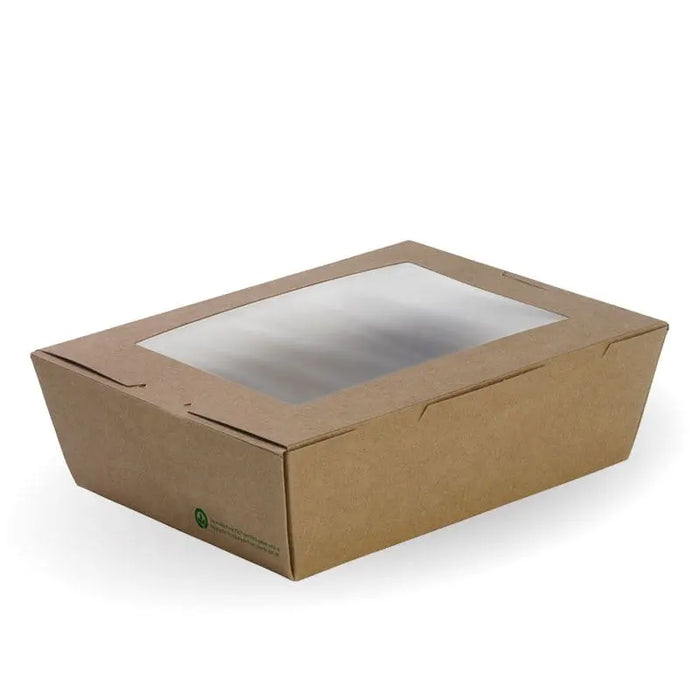 BioPak BioBoard Window Lunch Boxes – Large BioBoard Lunch Box With Window