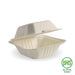 BioPak BioCane Clamshells – 15x15x8cm - 6x6" Natural Plant Fibre Clamshell – carton of 500