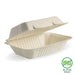 BioPak BioCane Clamshells – 23x15x8cm - 9x6x3" Natural Plant Fibre Clamshell – carton of 250