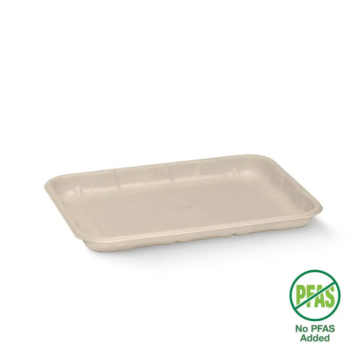 BioPak BioCane Produce Trays – 19x14x2cm - 7x5" Plant Fibre Produce Tray – carton of 1,000