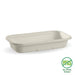 BioPak BioCane Rectangular Container Bases – 750ml White Plant Fibre Takeaway Base – carton of 500