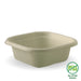 BioPak BioCane Square Container Bases – 280ml Natural Plant Fibre Takeaway Base – carton of 600